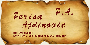 Periša Ajdinović vizit kartica